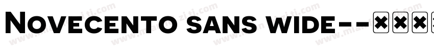 Novecento sans wide-字体转换